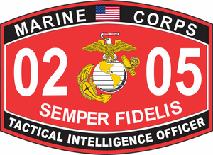 U.S.M.C 0205 MOS Tactical Intelligence Officer Marine Corps Decal