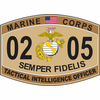 U.S.M.C 0205 MOS Tactical Intelligence Officer Marine Corps Decal