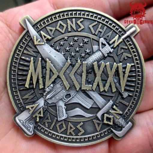 Weapons Change Warriors Don't Marine Corps Challenge Coin
