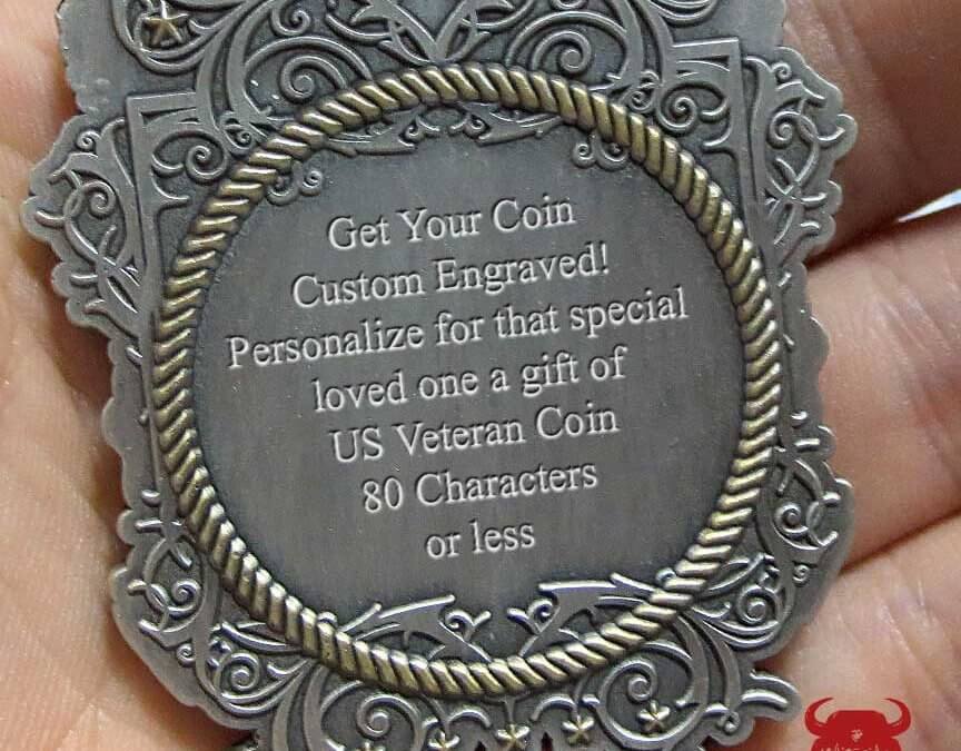 US Veteran Custom Engraved Challenge Coin