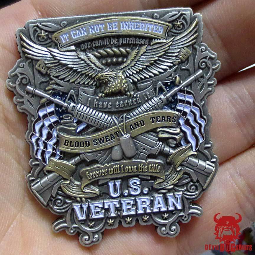 US Veteran Marine Corps Challenge Coin Custom Engraved
