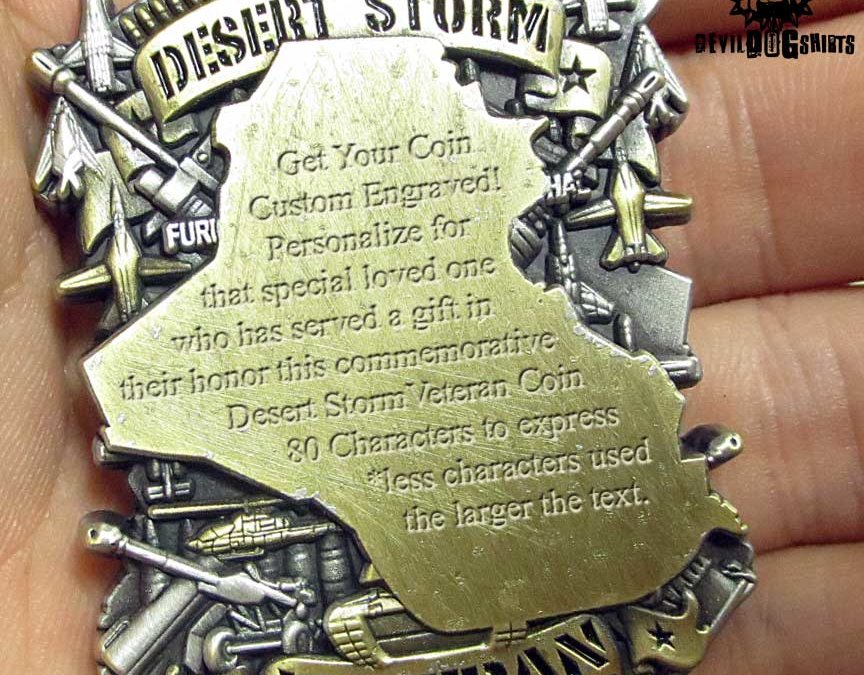 Operation Desert Storm Veteran Custom Engraved Challenge Coin