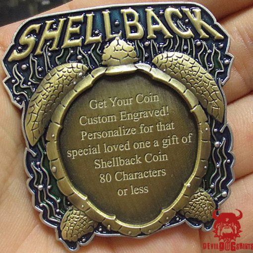 Shellback Marine Corps Custom Engraved Challenge Coin