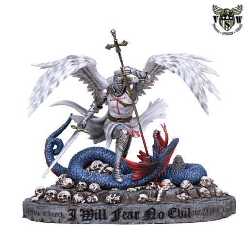 Psalm 23:4 I Will Fear No Evil Hand Painted Statue