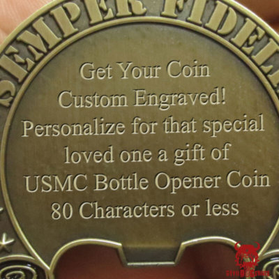 Custom Engraved USMC Challenge Coins