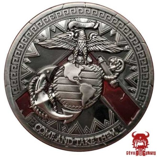 Spartan Warrior Come And Take Them Marine Corps Coin