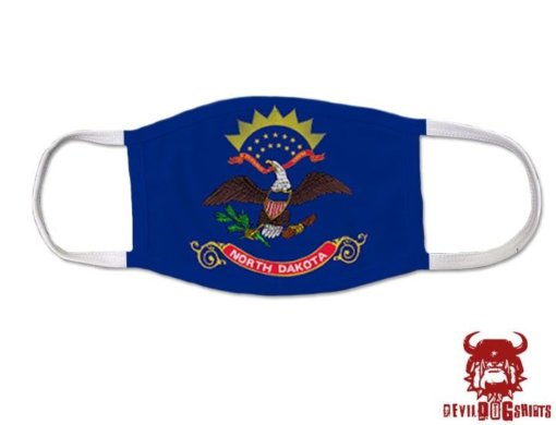 North Dakota US State Flag Covid Mask