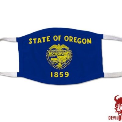 Oregon US State Flag Covid Mask