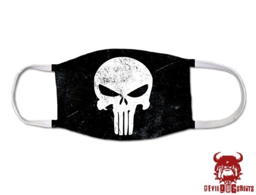 Punisher Skull USMC Marine Corps Covid Mask