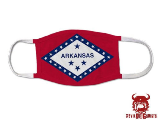 Arkansas US State Flag Covid Mask