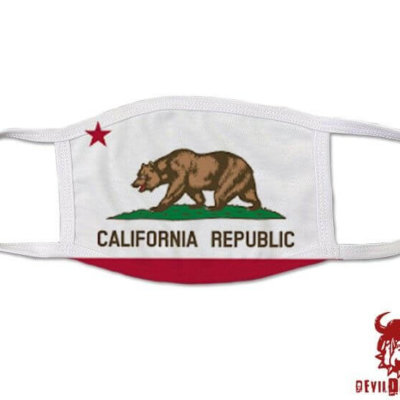 California US State Flag Covid Mask