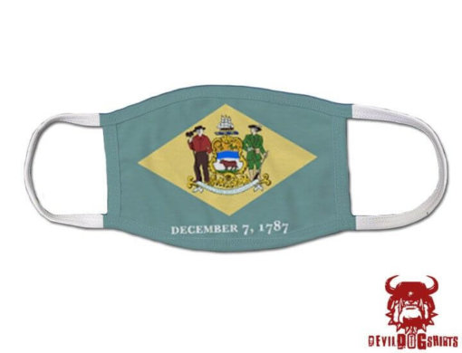 Delaware US State Flag Covid Mask