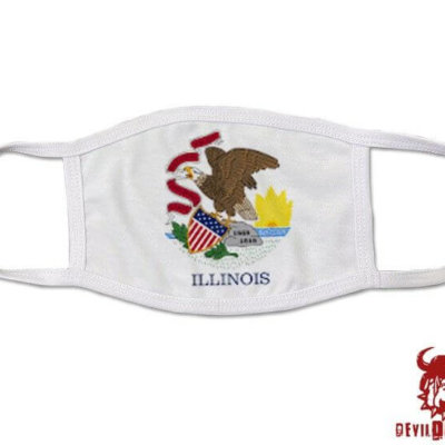 Illinois US State Flag Covid Mask