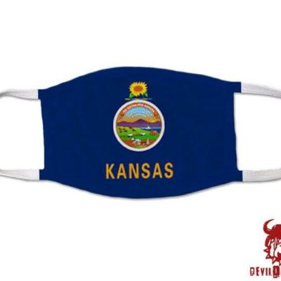 Kansas US State Flag Covid Mask