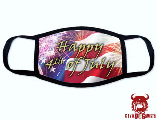 Happy 4th Of July USA Marine Corps Covid Mask