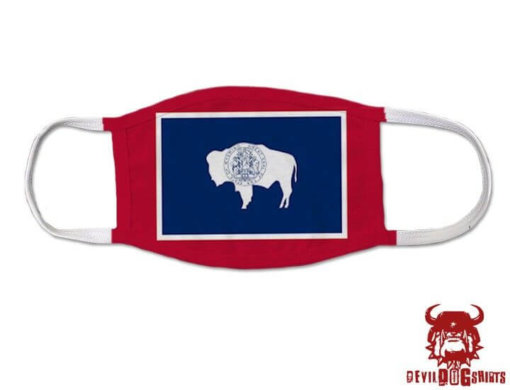 Wyoming US State Flag Covid Mask