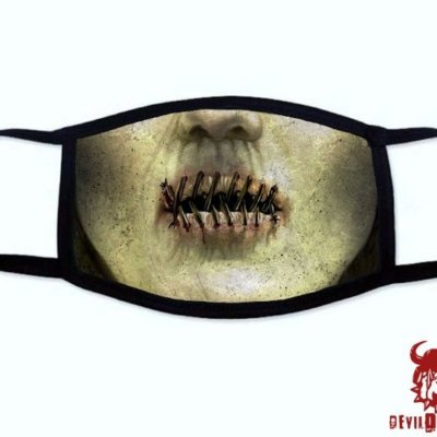 Stitched Mouth Female Halloween Covid Mask