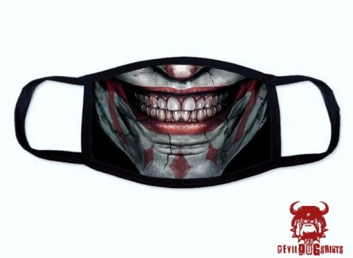 Evil Clown Halloween Covid Mask