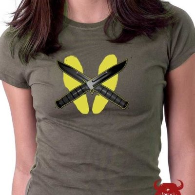 Yellow Footprints Marine Corps Shirt For Ladies