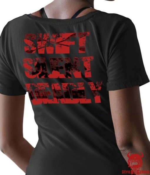 Swift Silent Deadly Marine Corps Shirt For Ladies
