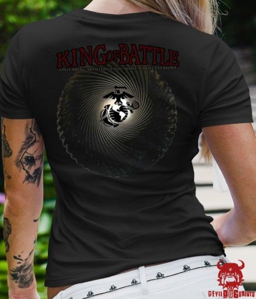 USMC Artillery Marine Corps Shirt For Ladies