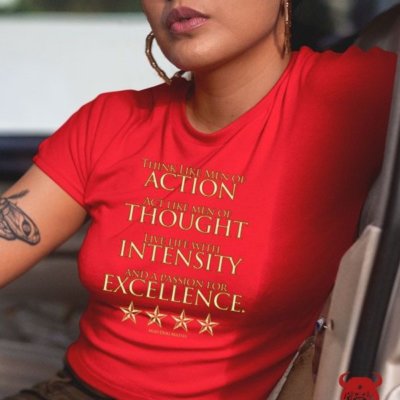 Action Thought Intensity Marine Corps Shirt For Ladies
