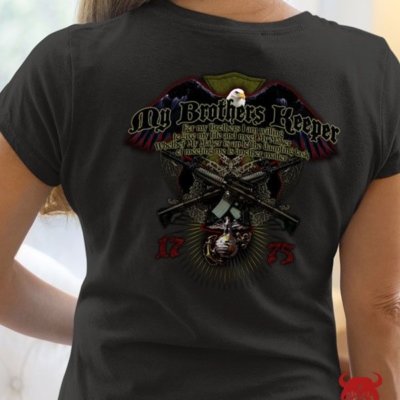 My Brothers Keeper Marine Corps Shirt For Ladies