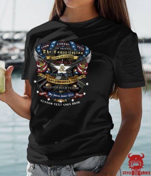 Defend The Constitution Marine Corps Shirt For Ladies