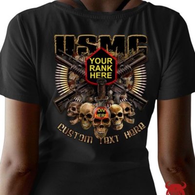 USMC Rank Marine Corps Shirt For Ladies