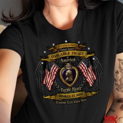 Purple Heart Marine Corps Shirt For Ladies