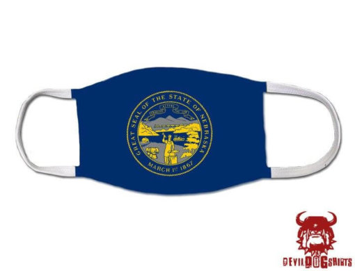 Nebraska US State Flag Covid Mask