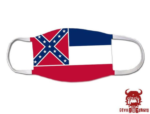 Mississippi US State Flag Covid Mask