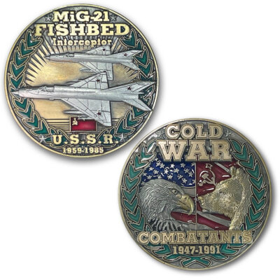 MiG-21 Fishbed USSR Cold War Combatants Challenge Coin