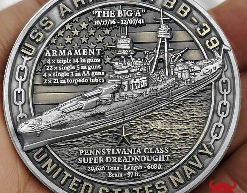 USS Arizona Battleships Of Pearl Harbor 80th Anniversary Coin
