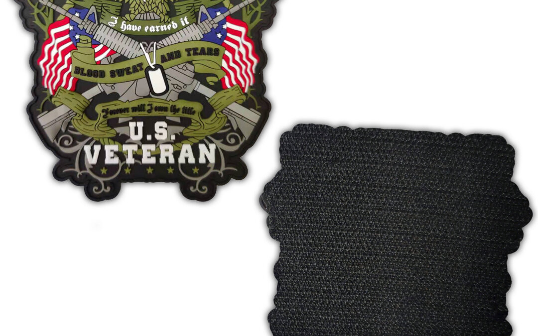 US Veteran Blood Sweat Tears Patriotic Devil Dog Military Morale PVC Patch