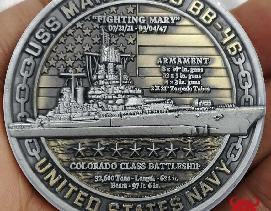 USS Maryland BB-46 Battleships Of Pearl Harbor 80th Anniversary Coin