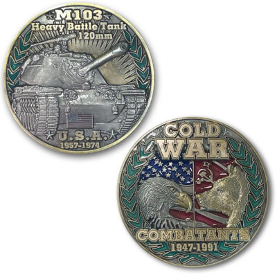 M103 MBT USA Cold War Combatants Challenge Coin