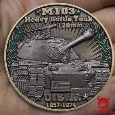 M103 MBT USA Cold War Combatants Challenge Coin