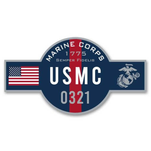 USMC MOS 0321 Reconnaissance Bloodstripe Decal