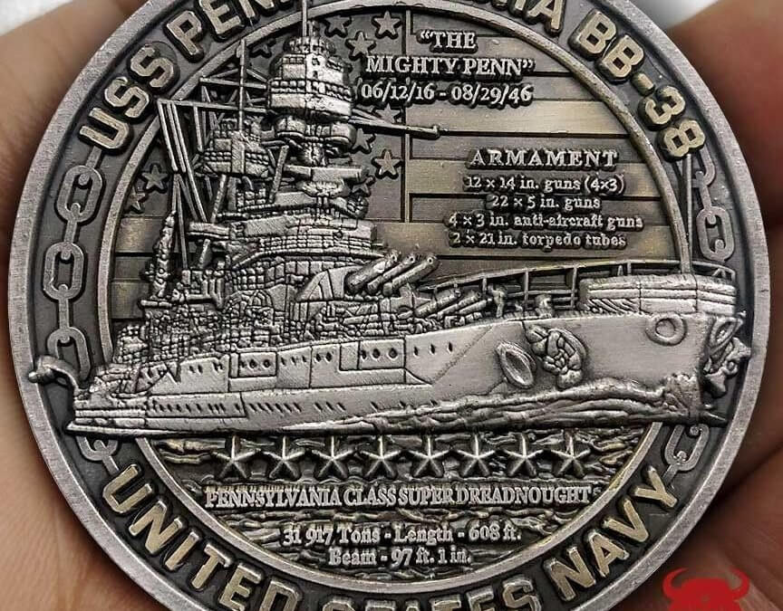 USS Pennsylvania Battleships Of Pearl Harbor 80th Anniversary Coin