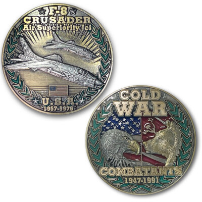F-8 Crusader USA Cold War Combatants Challenge Coin