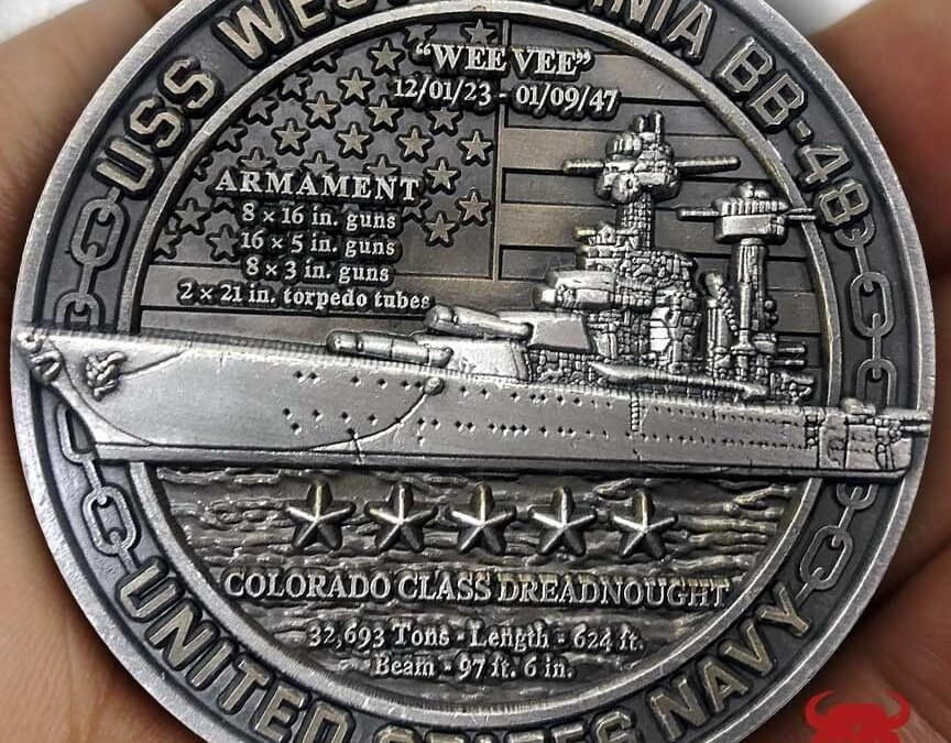 USS West Virginia Battleships Of Pearl Harbor 80th Anniversary Coin