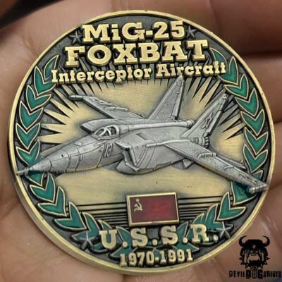 MiG-25 Foxbat USSR Cold War Combatants Challenge Coin