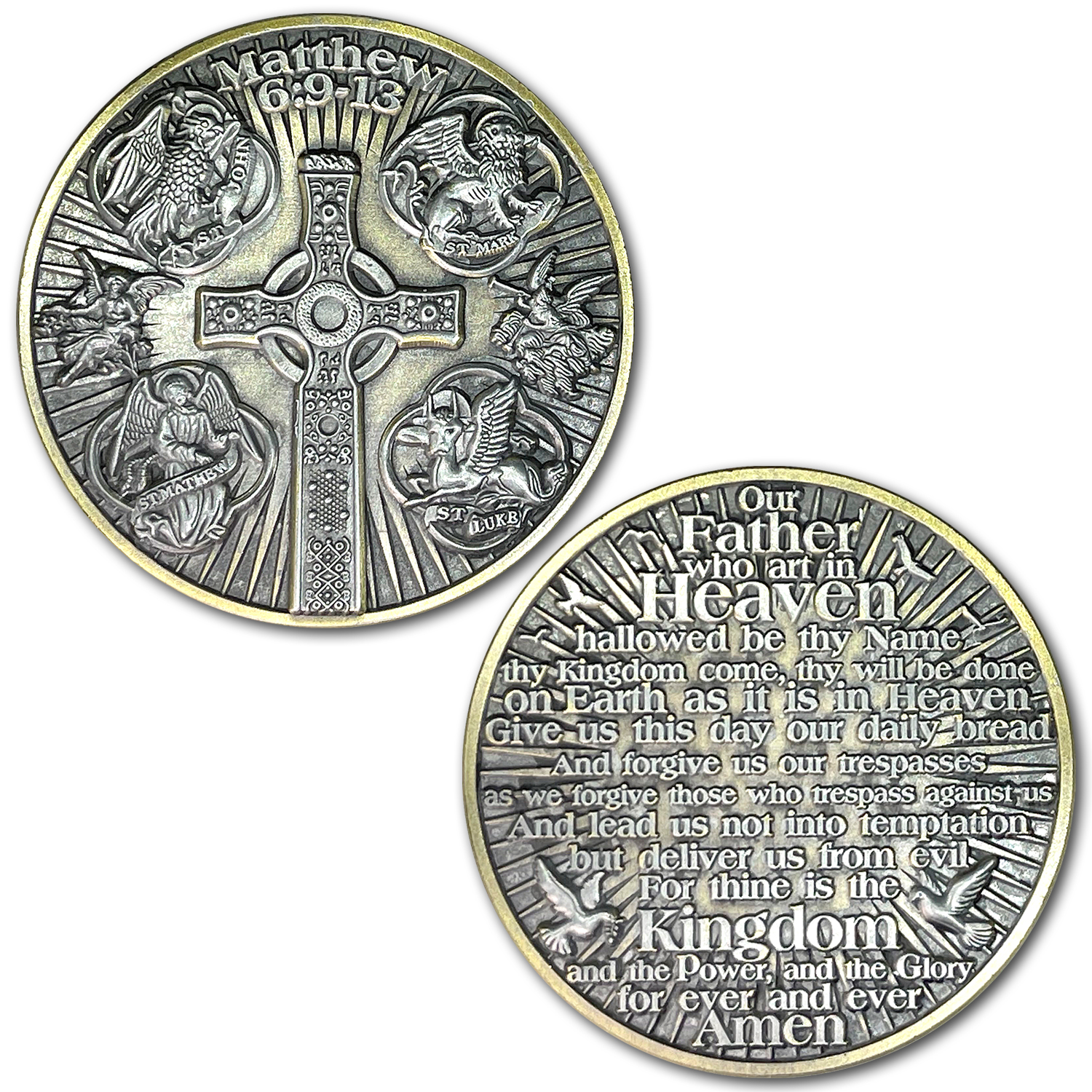 Lord’s Prayer Matthew 6:9-13 Gospel Biblical Coin