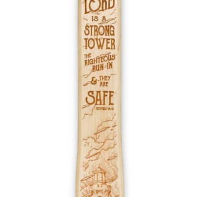 USMC The Name of The Lord is a Strong Tower Wood Sword