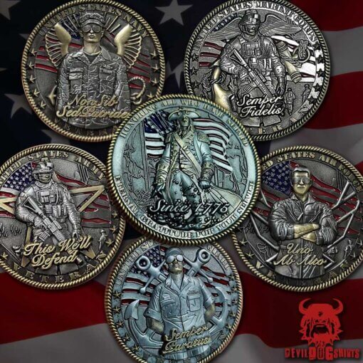 US Veteran Military Challenge Coin Set