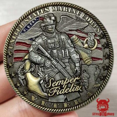 Marine Corps Veteran Military Challenge Coin