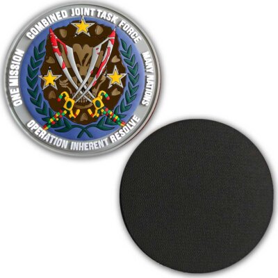 Operation Inherent Resolve OIR Devil Dog Veteran Military Morale 3.5" PVC Patch