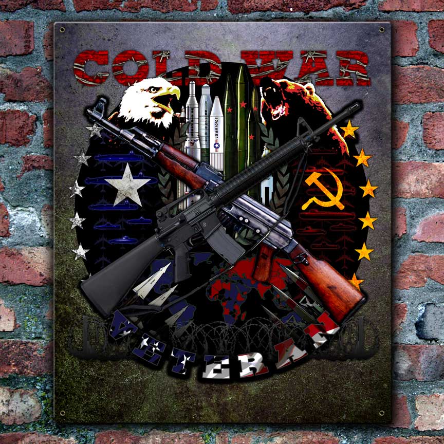 Cold War Veteran Devil Dog Military Custom 12 x 15 Vintage Sign - Image 2