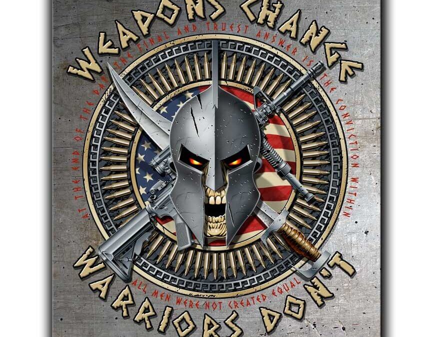 Weapons Change Warriors Don’t Spartan Devil Dog Veteran Custom 12 x 15 Vintage Sign